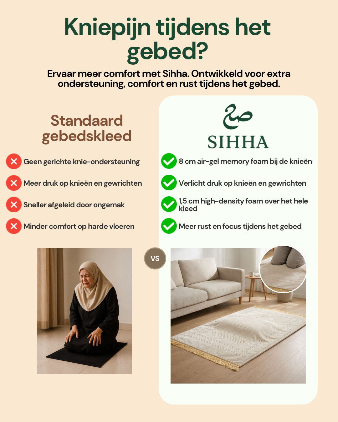 Sihha - Ergonomische gebedskleed